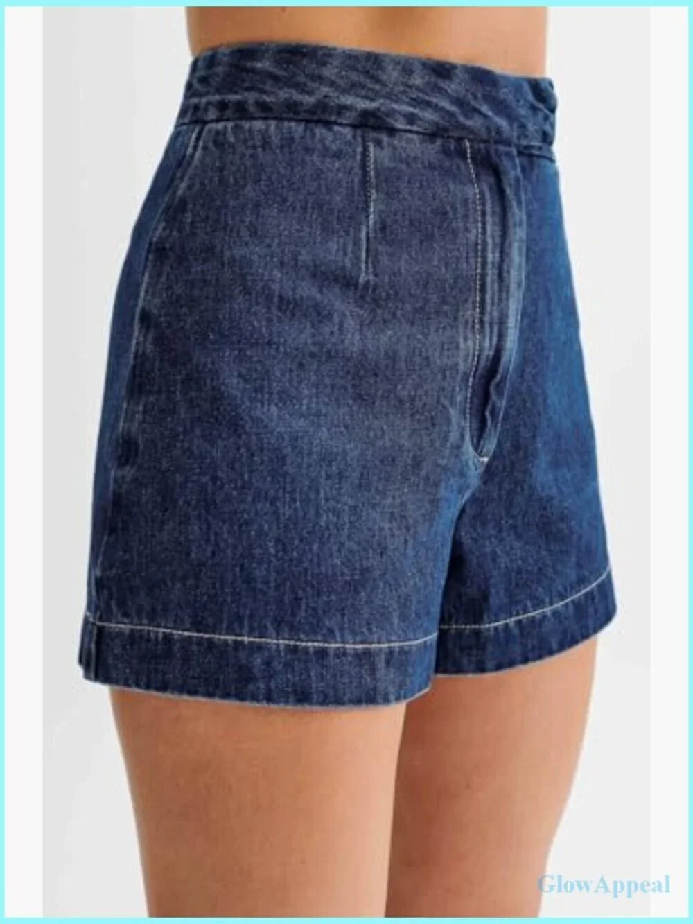 2 Piece Denim Suit Set Sleeveless Vest Shorts